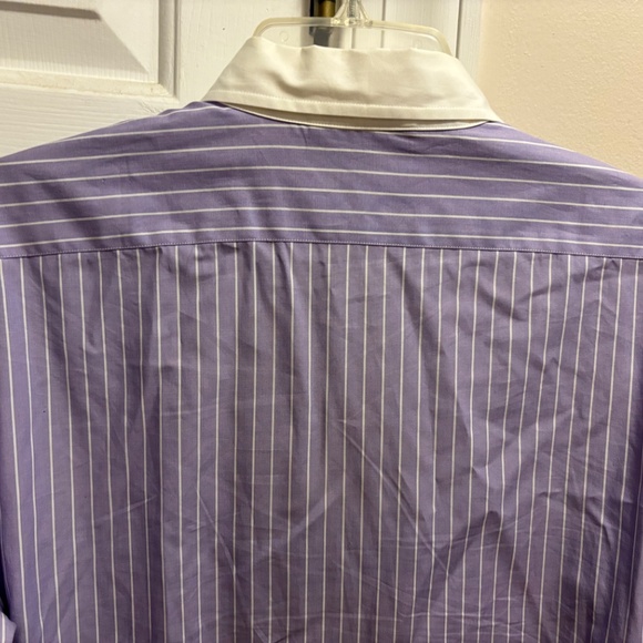 Ralph Lauren Lauren Purple & White L/S Striped Cuffed Shirt Size 8 - Picture 2 of 7